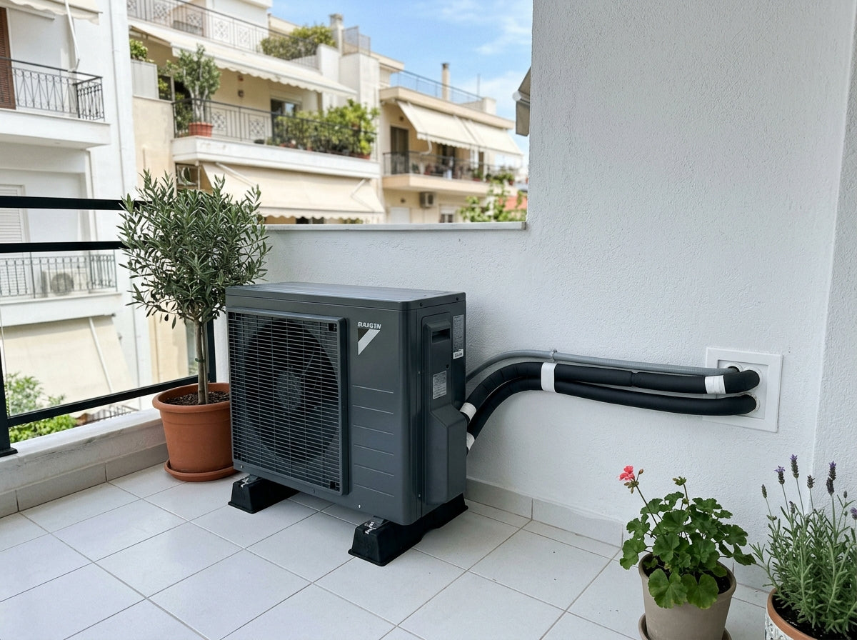 Αντλία Θερμότητας σε Διαμέρισμα Πολυκατοικίας: Τοποθέτηση στο Μπαλκόνι, Επίπεδα Θορύβου (dB) & Κανονισμός