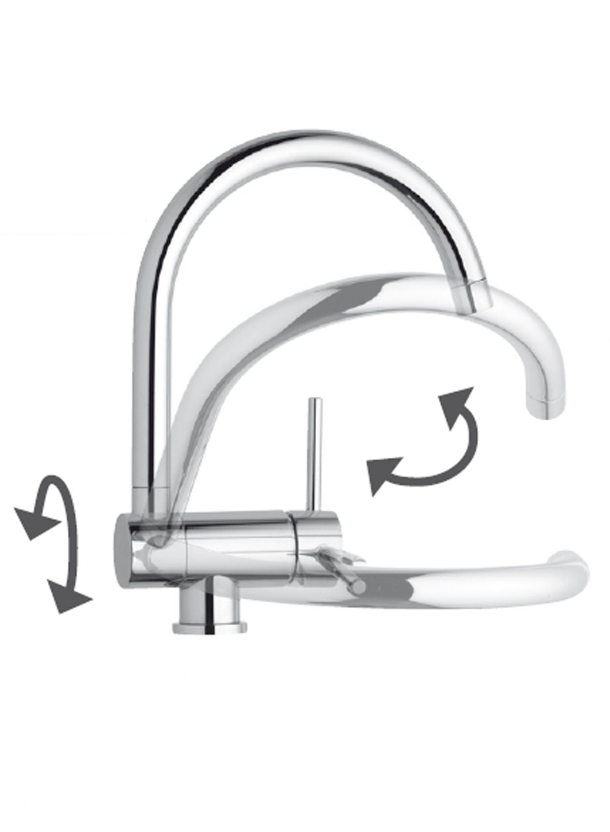 Σπαστή Μπαταρία Νεροχύτη Ottone Meloda 06590