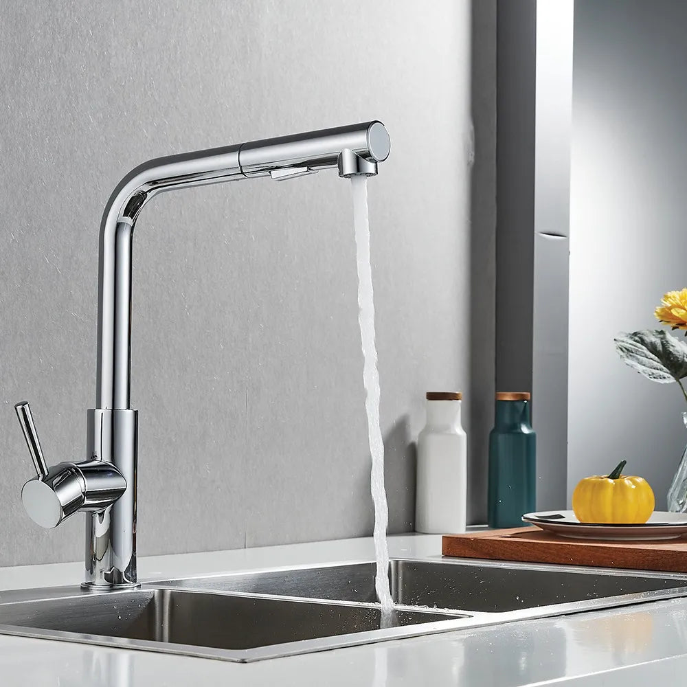 Μπαταρία νεροχύτη πάγκου ψηλή χρωμέ με αποσπώμενο τηλέφωνο INTERFLEX VOGUE