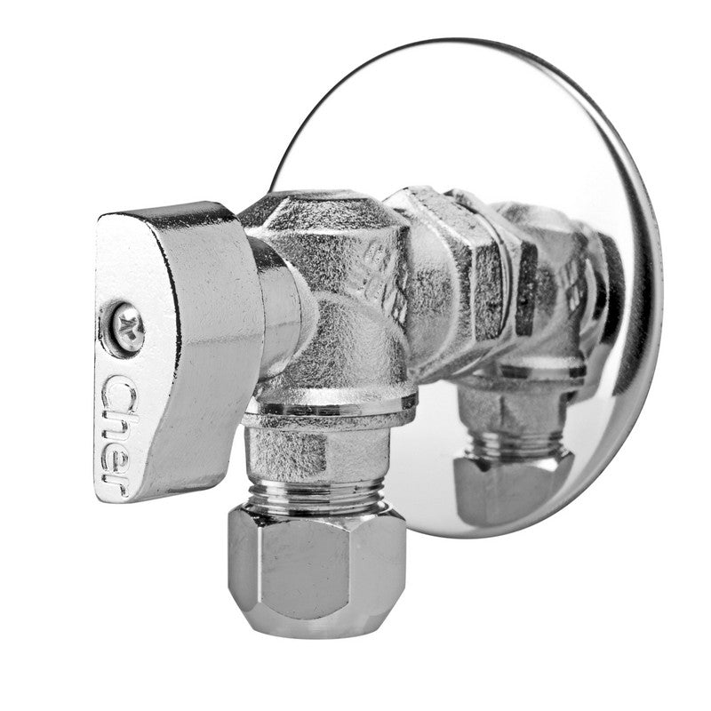 ΔΙΑΚΟΠΤΗΣ ΓΩΝΙΑΚΟΣ 1/2"x3/8" PLUS ANTILIME ΚΟΝΤ. ΣΠΕΙΡ. ΧΡΜ/ΡΟΖ.