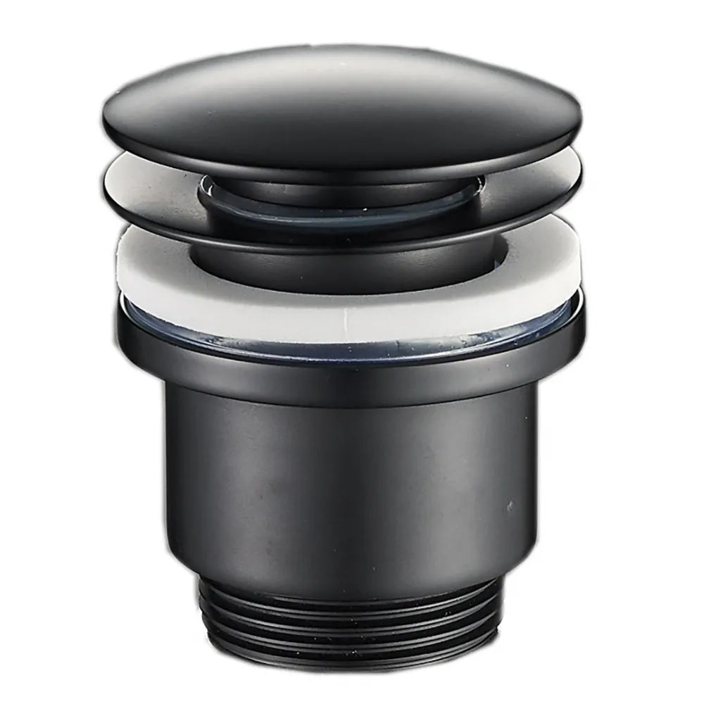 Βαλβίδα νιπτήρος πατητή POP-UP UNIVERSAL ΜΑΥΡΗ INTERFLEX ΟΡΕΙΧΑΛΚΙΝΗ