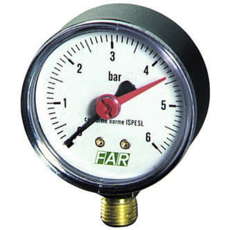 FAR-ΜΑΝΟΜΕΤΡΟ Φ63x1/4" 0-6 bar ΚΑΘΕΤΟ (2500)