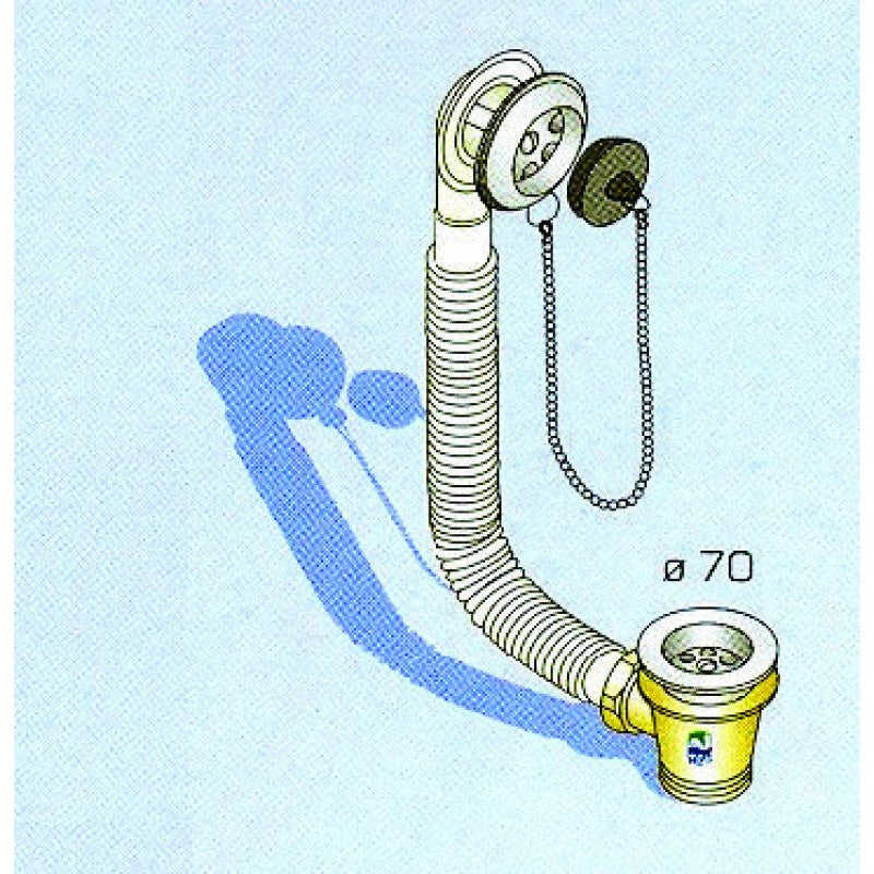 TEA-ΒΑΛΒΙΔΑ ΛΟΥΤΡΟΥ ΑΠΛΗ Φ70x11/4" (ΣΩΛ. ΥΠΕΡΧ. ΣΠΙΡΑΛ) ΜΕ ΓΩΝ. ΟΥΡΑ