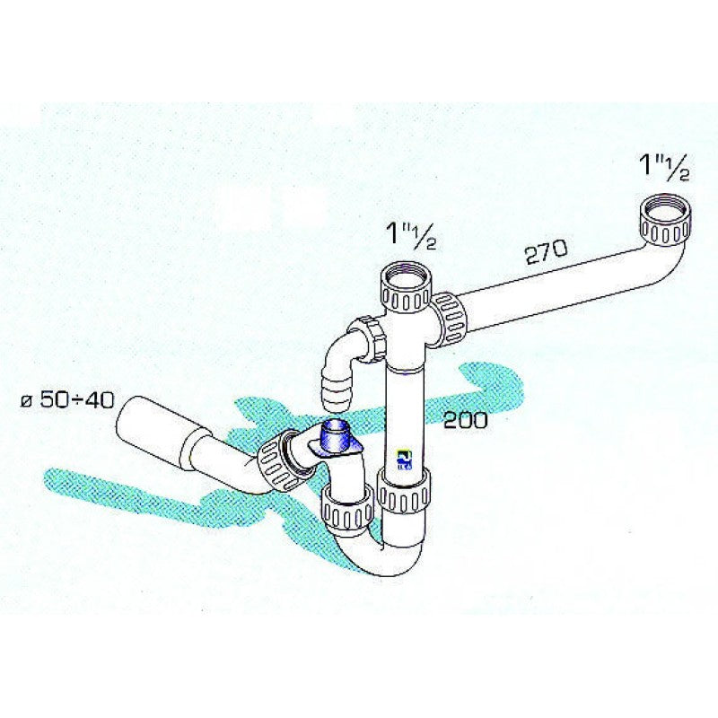 TEA-ΣΙΦΩΝΙ ΙΙ ΝΕΡΟΧΥΤΗ ΜΕ ΣΥΝΔΕΣΗ ΠΛΥΝΤΗΡΙΟΥ 11/2"x40-50