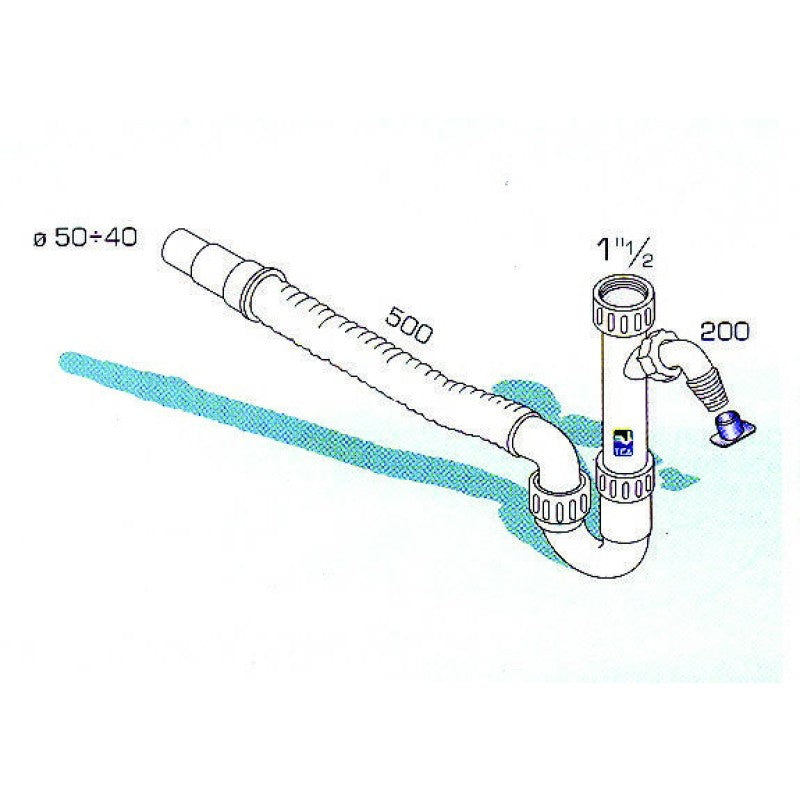 TEA-ΣΙΦΩΝΙ ΝΕΡΟΧ. ME ΣΠΙΡΑΛ ΕΞΟΔΟ & ΣΥΝΔΕΣΗ ΠΛΥΝΤΗΡΙΟΥ 11/2x40-50