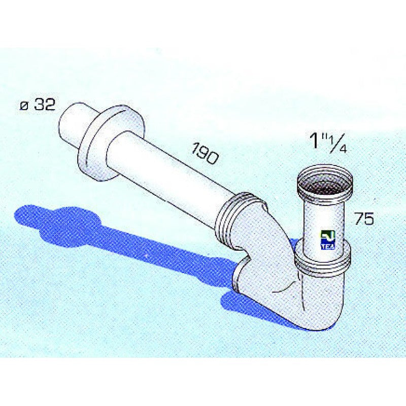 TEA-ΣΙΦΩΝΙ ΜΕ ΤΑΠΑ ΧΡΜ Φ32x11/4"