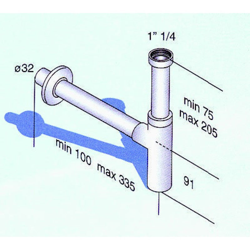 TEA-ΣΙΦΩΝΙ ΠΟΤΗΡΙ ΧΡΜ ΠΟΛΥΤΕΛΕΙΑΣ TOTI Φ32x11/4"