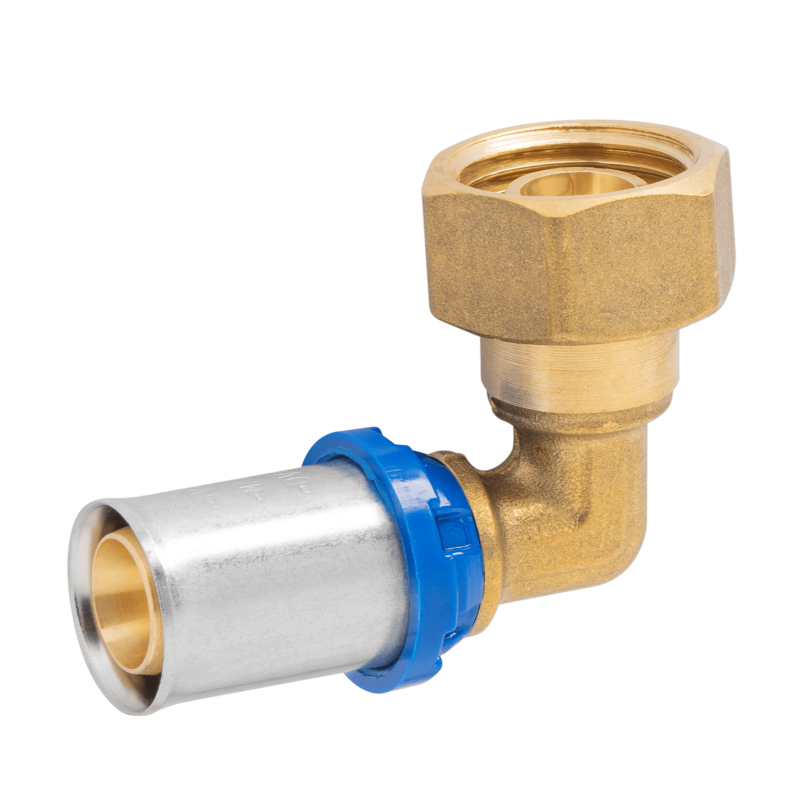 ΓΩΝΙΑ ΜΕ ΦΛΑΝΤΖΑ 16x2.0x1/2" PRESS (ARL725)