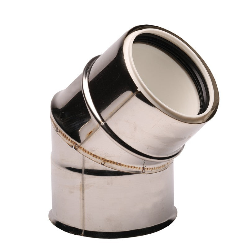 ATI-ΚΑΜΠΥΛΗ PP/INOX Φ80/100 45°