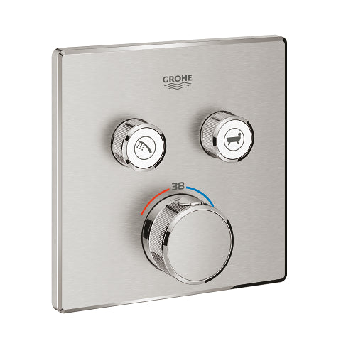 Grohtherm SmartControl Θερμοστάτης για εντοιχιζόμενη εγκατάσταση 2 ροων