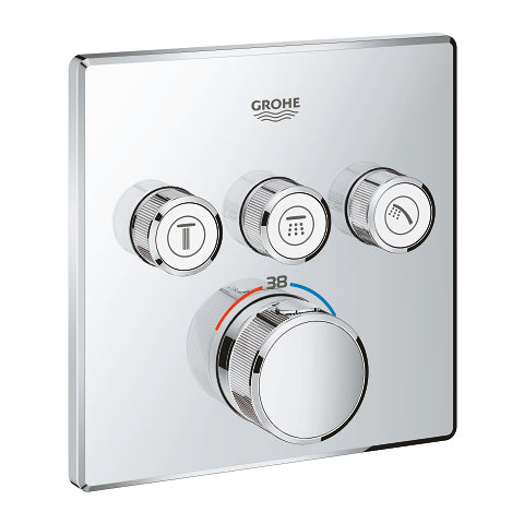 Grohtherm SmartControl Θερμοστάτης για εντοιχιζόμενη εγκατάσταση 3 ροών