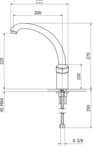 Ottone Meloda Arte 2P967 Μπαταρία Νεροχύτη Ψηλή
