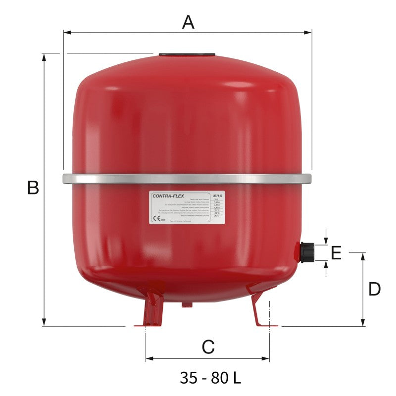 FLM-ΔΟΧΕΙΟ ΔΙΑΣΤΟΛΗΣ BASEFLEX 80L/1.5 (6bar) ΘΕΡΜΑΝΣΗΣ-ΨΥΞΗΣ