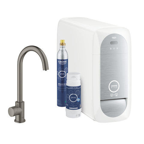 GROHE Blue Home Kit εκκίνησης εκροής C-spout με μπαταρία μονής λειτουργίας