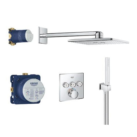 Grohtherm SmartControl Perfect shower set with Rainshower SmartActive 310 Cube