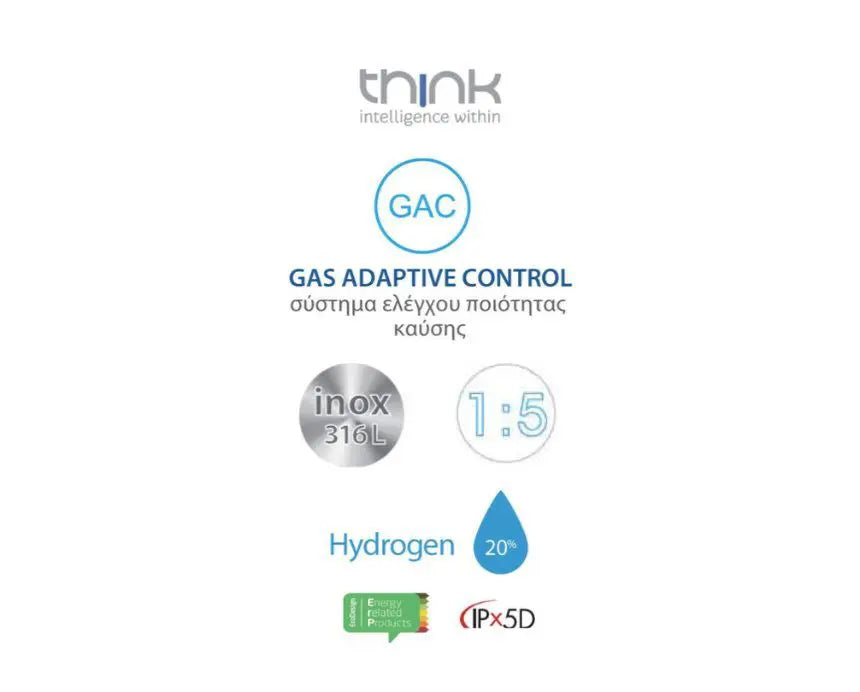 BAXI Luna Classic 24 Επιτοίχιος λέβητας αερίου συμπύκνωσης με καμιναδα 75εκ. και γωνια 90ο