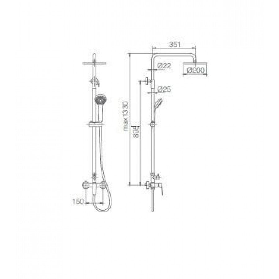 ΣΤΗΛΗ ΝΤΟΥΖ IMEX BELGICA ΧΡΩΜΕ BDZ044 ΡΥΘΜΙΖΟΜΕΝΟΥ ΥΨΟΥΣ