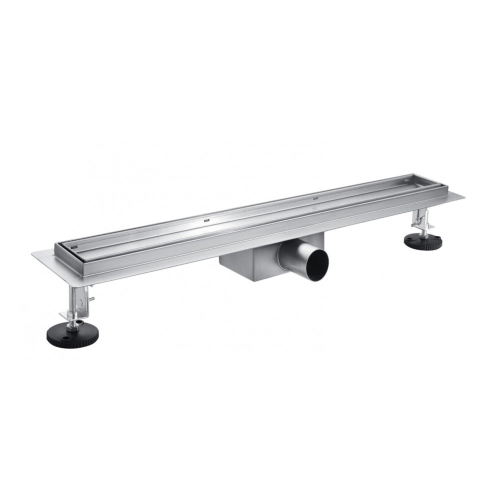 Κανάλι ντουζιέρας γραμμικό 60εκ χρωμέ αναστρεφόμενη σχάρα INOX 304