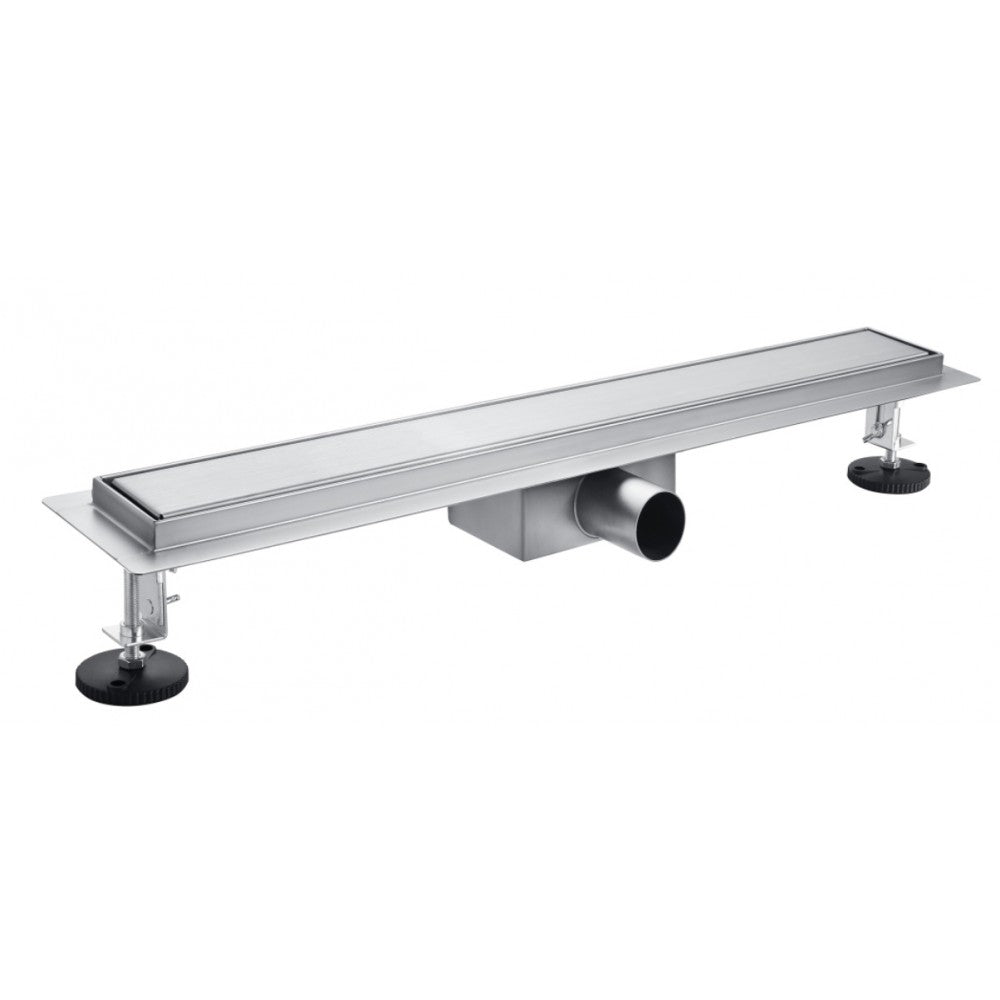 Κανάλι ντουζιέρας γραμμικό 60εκ χρωμέ αναστρεφόμενη σχάρα INOX 304