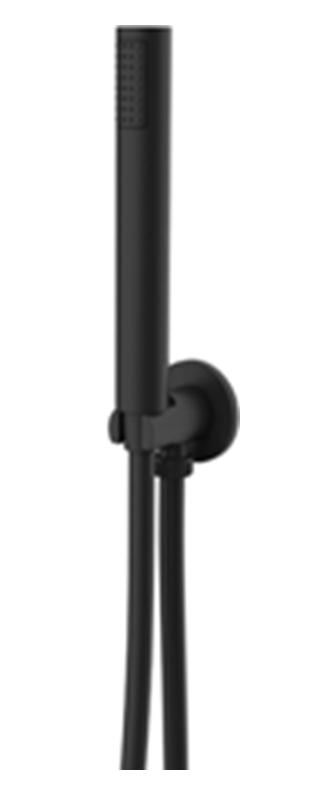 Σετ ντουζ υδροληψία με στήριγμα, σπιράλ, τηλέφωνο ορειχάλκινο Ottone Meloda Vera Black Matt 03201-BB