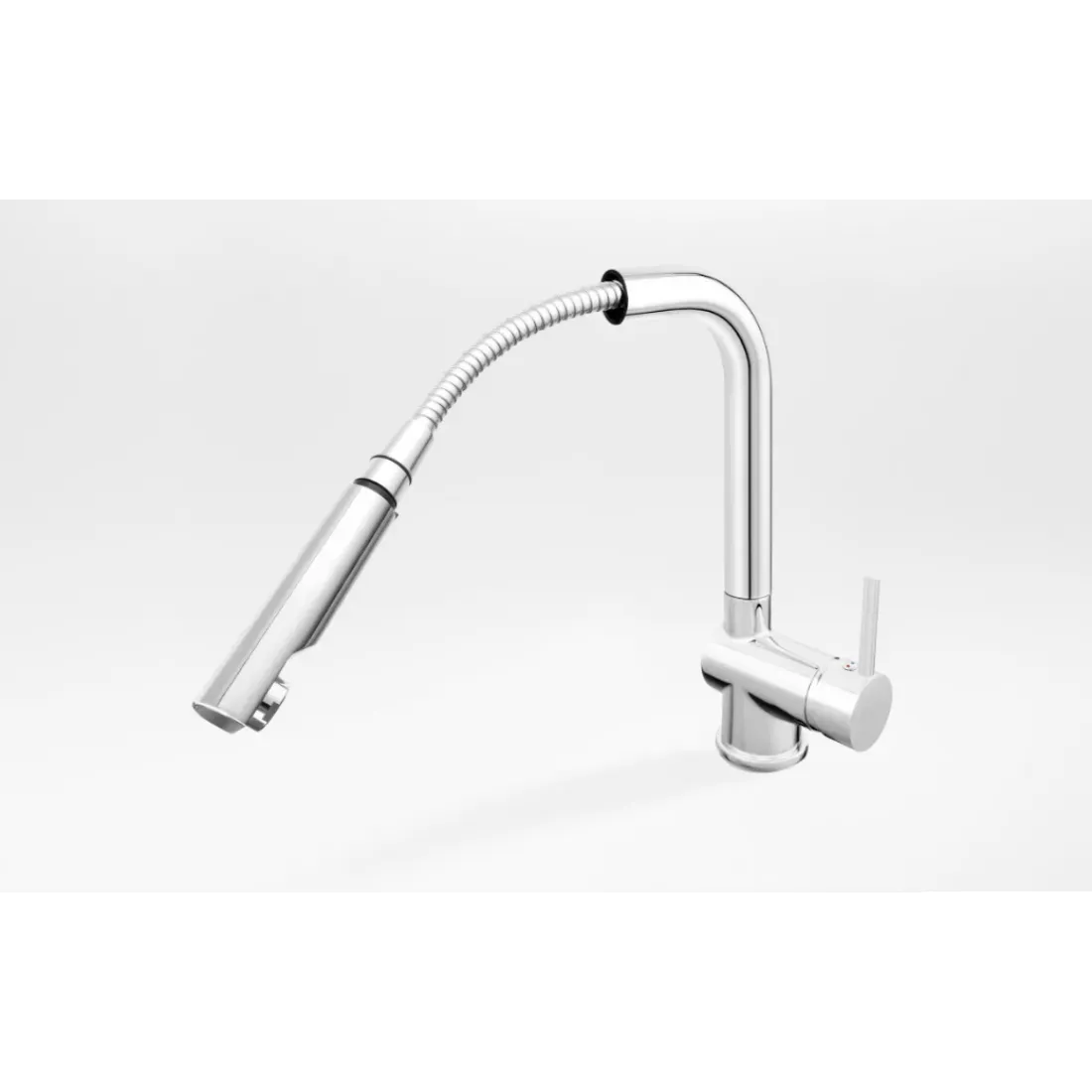 Μπαταρία κουζίνας πάγκου με αποσπώμενο ντους χρωμέ FERRO TOLEDO BTD4PO