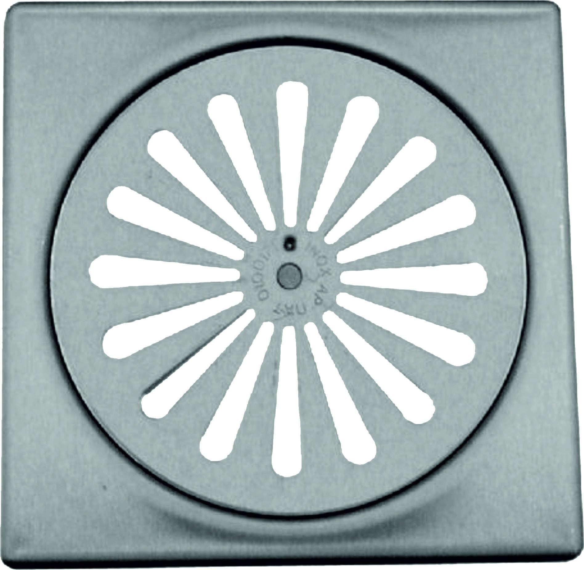 Σχαράκι δαπέδου τετράγωνο inox ασφαλείας 12cmΧ12cm