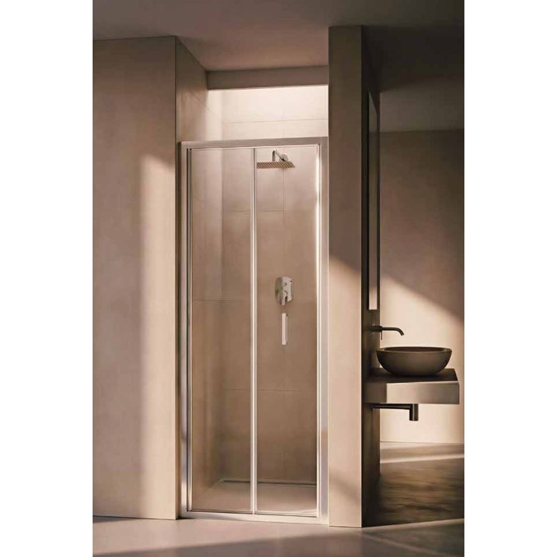 Καμπίνα με πτυσσόμενη πόρτα χρωμέ ΤΕΜΑ BI-FOLD 81-86 Χ 185 ΕΚ