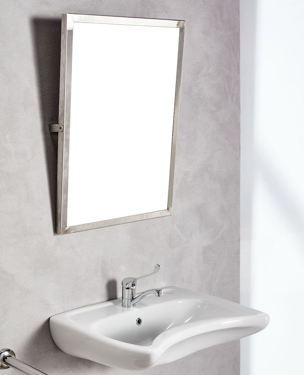 82001 AMEA Καθρεπτης 50X70Cm Ρυθμιζομενη Κλιση & Ινοχ Πλαισιο