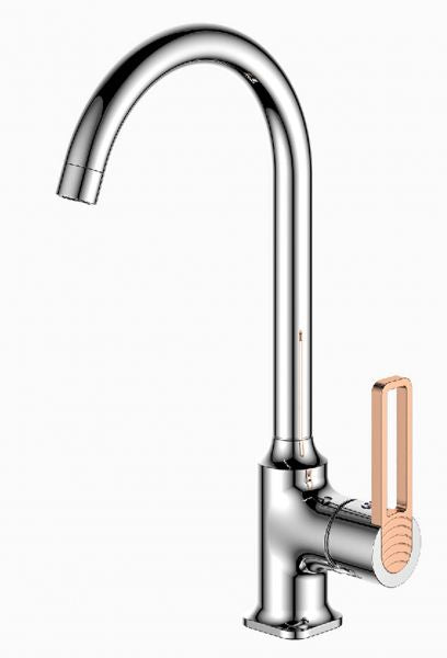 Fourlanos.gr |Valentina- Μπαταρια Νεροχυτου Χρωμε Xρωμέ+Rose Gold Πομολο