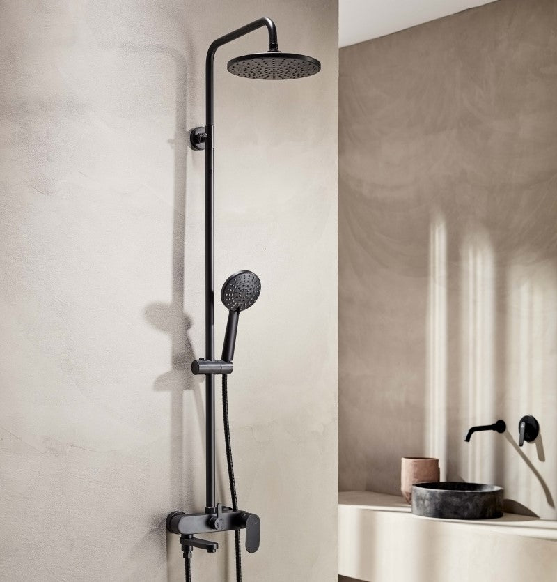 53252Ν Roma Στηλη 3 Εξοδων Black Matt