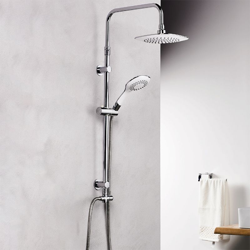 53276-1 Rain Bianco Στηλη Ντους Επεκτεινομενη Με Τηλ & Σαπ/Θηκη
