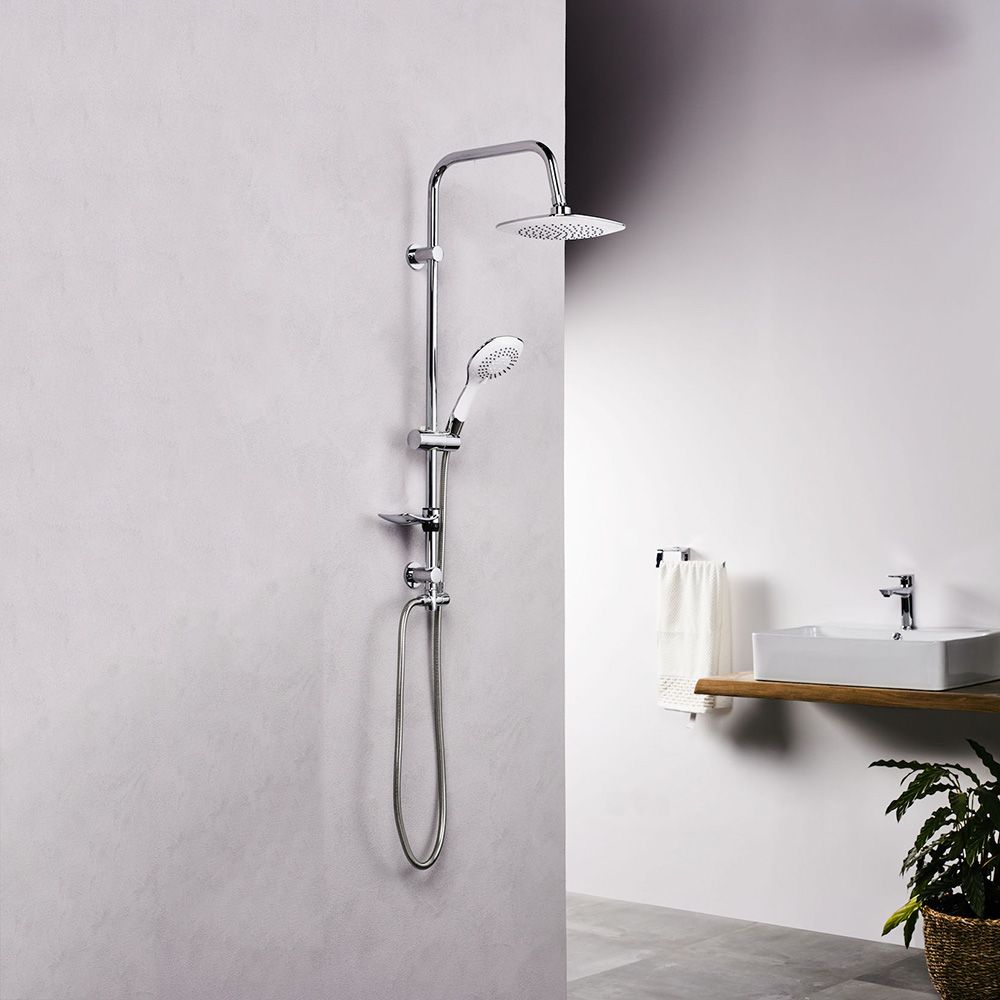 53276 Rain Bianco Στηλη Ντους Με Τηλ & Σαπ/Θηκη