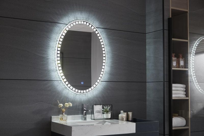 Fourlanos.gr |Oval Drilia Led - Καθρεπτης Led*Touch 60*80_