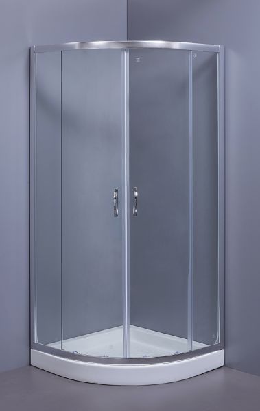 Fourlanos.gr |Romeo-Transp - Καμπινα Γωνιακη Διαφανες 80*80 Χρωμε_