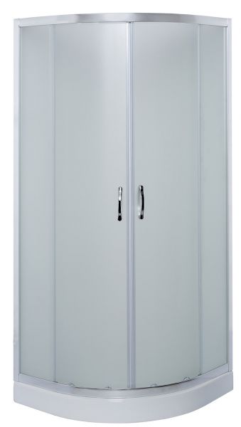 Fourlanos.gr |Romeo-Mat - Καμπινα Γωνιακη Με Γυαλι Mat 80*80 Χρωμε