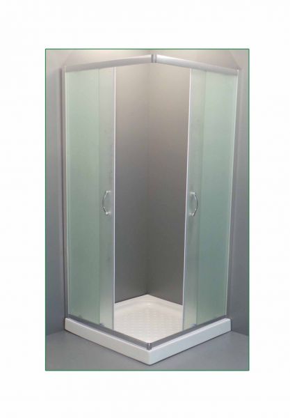 Fourlanos.gr |Ascot-Mat - Καμπινα 4/Γωνη Σχετη 80*80 Χρωμε - Γυαλι Mat