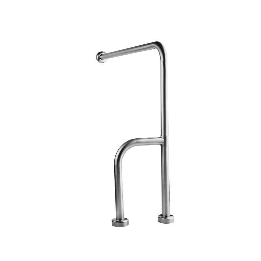 82005 AMEA Μπαρα Στηριξης Γωνιακη 2 Ποδια 75X75Cm Inox Χρωμε