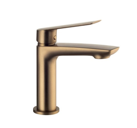 9910Zb Sleek Μπαταρια Νιπτηρα Με Βαλβιδα Pop-Up Brushed Matt