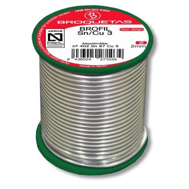 Κόλληση Χαλκού Χωρίς Μόλυβδο Brofil Sn/Cu3 100Gr Broquetas 02-4002