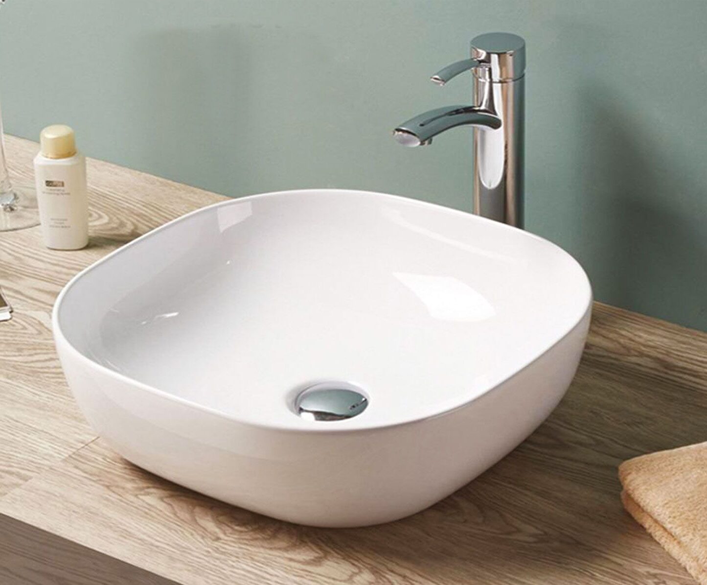 Spa041 Space Νιπτηρας Επικαθημενος 41.5X41.5X14.5Cm