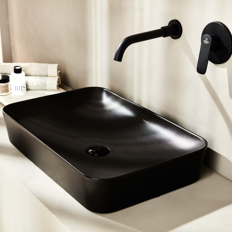 Ul060 Ultra Νιπτηρας 40X60Cm Black Matt