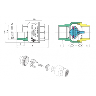 Βαλβίδα Αντεπίστροφης Euroblock Bresciane Rubinetterie