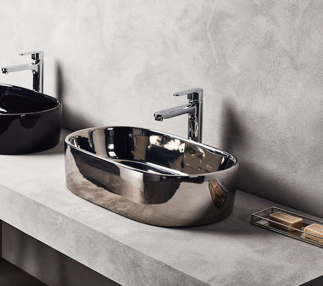 Cor055S Corona Silver Νιπτηρας Επικαθημενος 55X35X14Cm