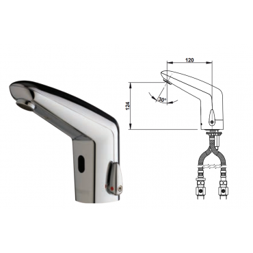 Μπαταρία Νιπτήρος Μίξεως Με Φωτοκύτταρο Presto Volta Με Μπαταρία 01-8020
