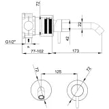 Σετ Μπαταρία Νιπτήρα εντοιχισμού INOX 316L INTERFLEX ANDROMEDA