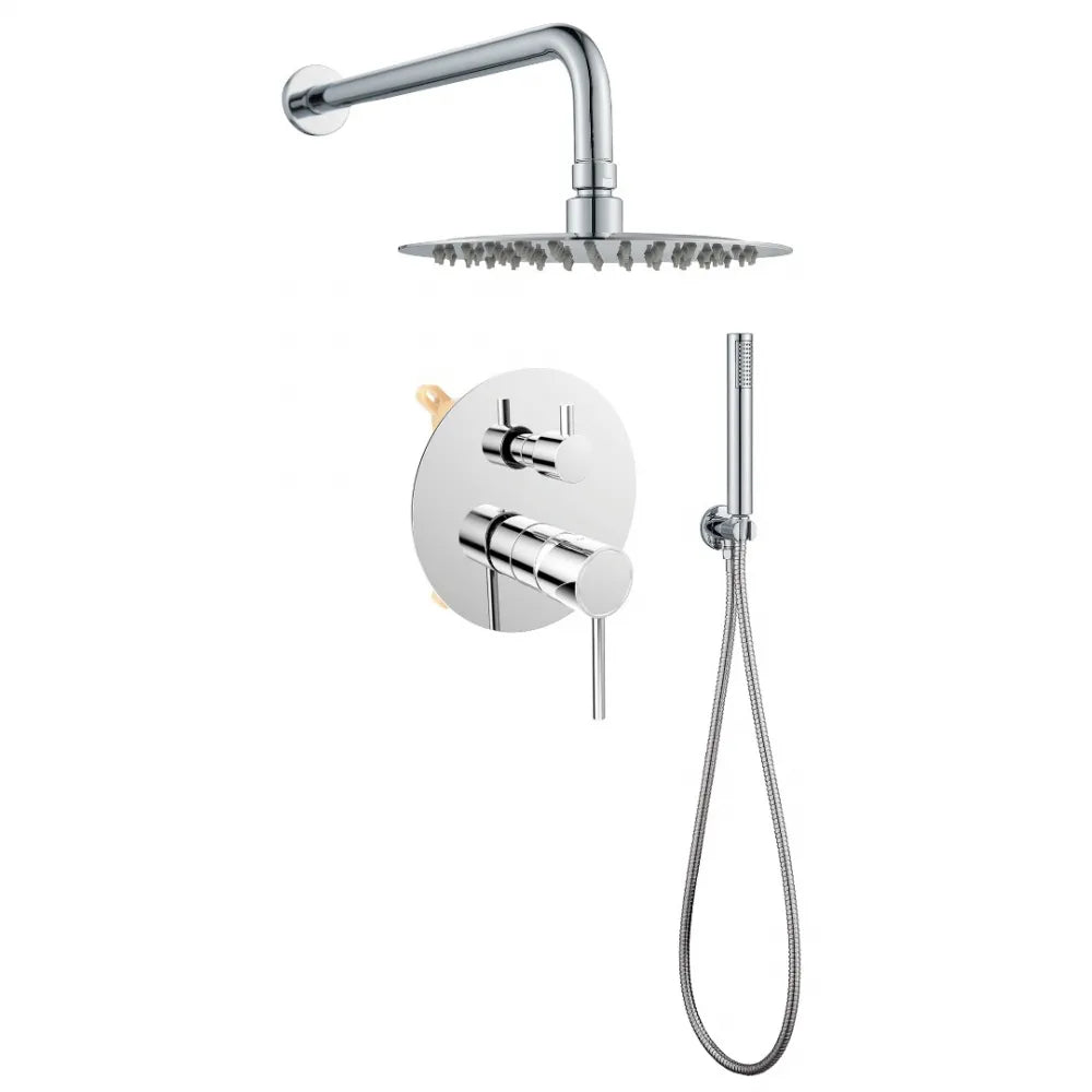 Σετ μπαταρία ντουζ εντοιχισμού mix 2 ροών χρωμέ INTERFLEX ART-DOT