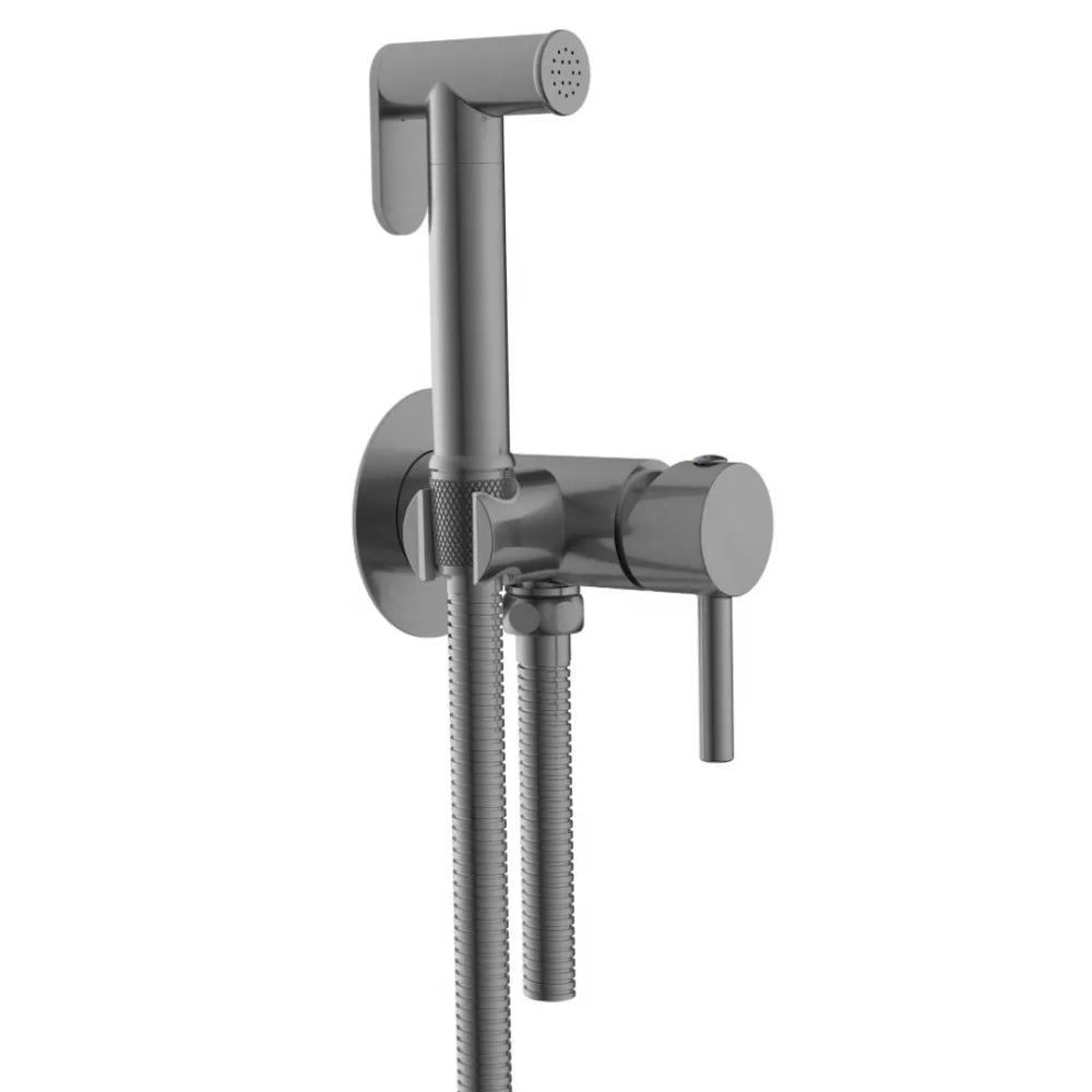 Σετ διακόπτη μπιντέ ανάμειξης gun metal  MINIMAL INTERFLEX ΖΕΣΤΟ/ΚΡΥΟ ορειχαλκινο