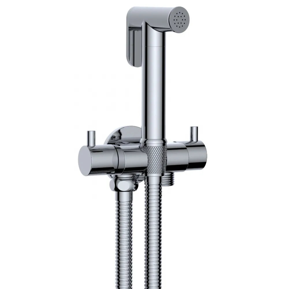 Σετ διακόπτης διπλός οριζόντιος με στήριγμα double round INTERFLEX χρωμέ