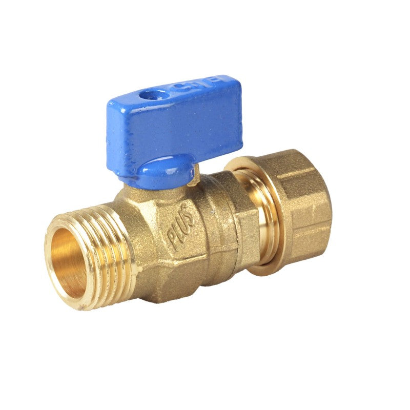 ΔΙΑΚΟΠΤΗΣ MINI 15x2.5x1/2" PEX ΚΤΡ ΜΠΛΕ ΛΑΒΗ