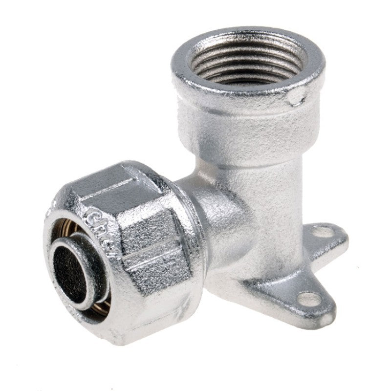 ΓΩΝΙΑ ΜΕ ΣΤΗΡΙΓΜΑ AL PEX 18x2.0x1/2" ΧΡΩΜΕ